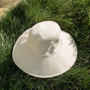 Cotton Canvas Sun Hat - Natural - M/L